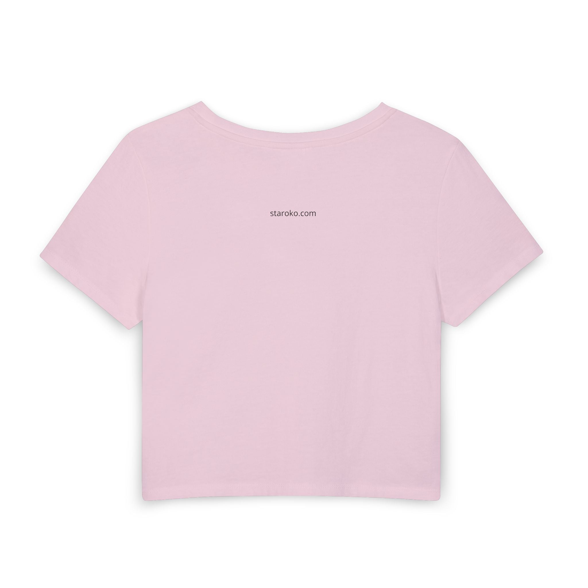 Minimalist 'Stay Calm' Women's Baby Tee — Cropped White Graphic Tee