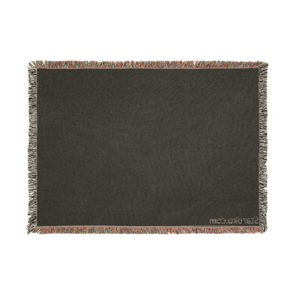 Minimal Two-Tone Woven Blanket — Reversible Neutral Throw for Living Room & Bedroom