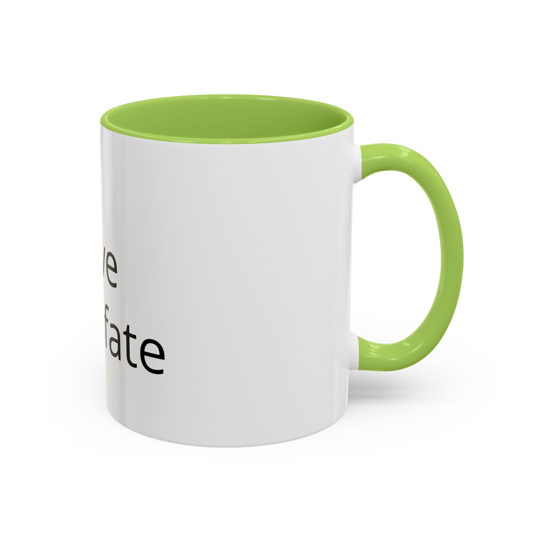 Accent Coffee Mug — "Love Your Fate" Inspirational Ceramic Mug (11/15 oz)