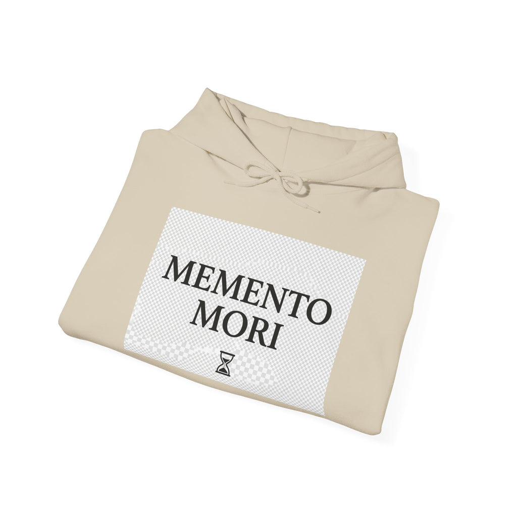 Memento Mori Hoodie — Minimal Hourglass Death-Reminder Pullover