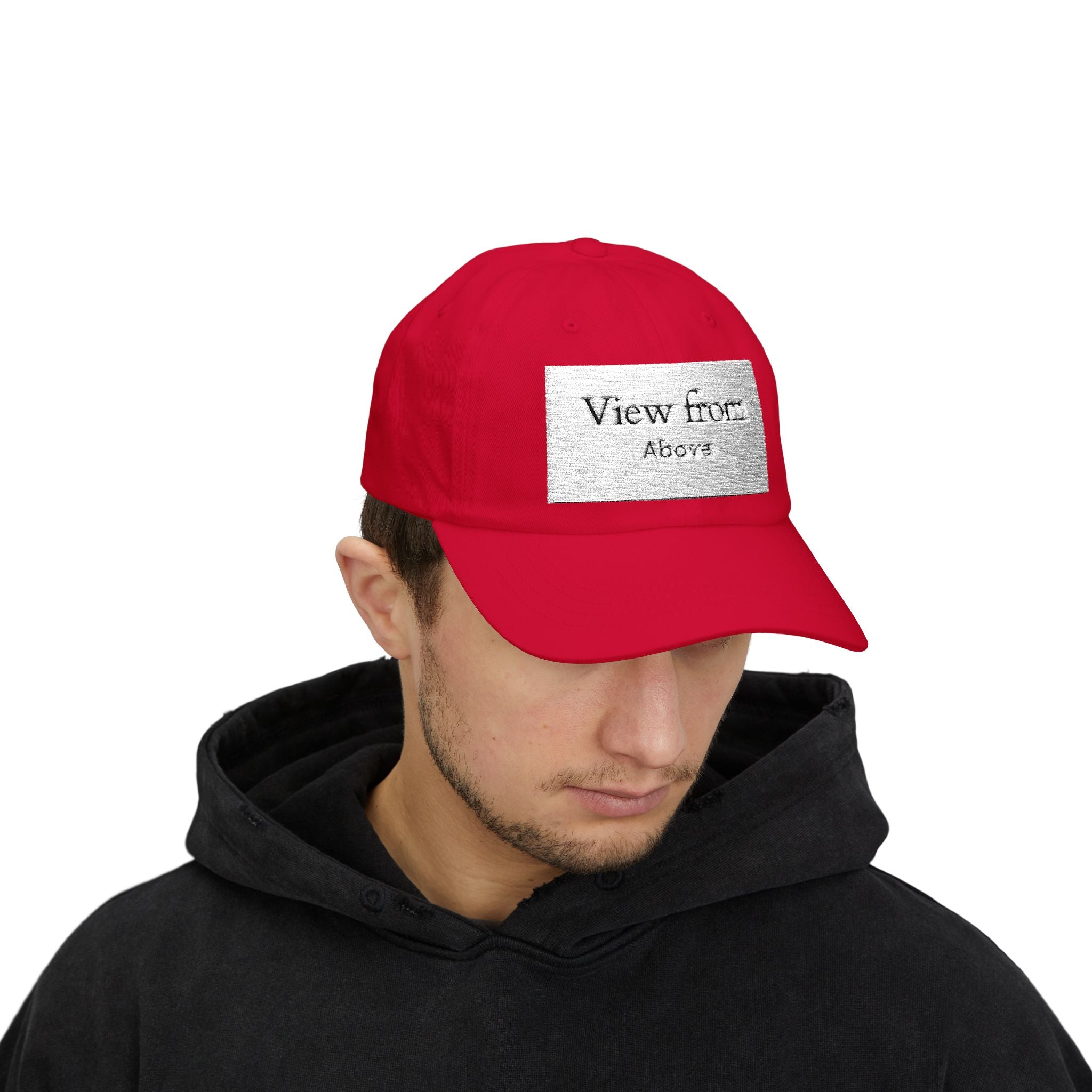 Dad Cap — "View From Above" Minimal Patch Baseball Hat