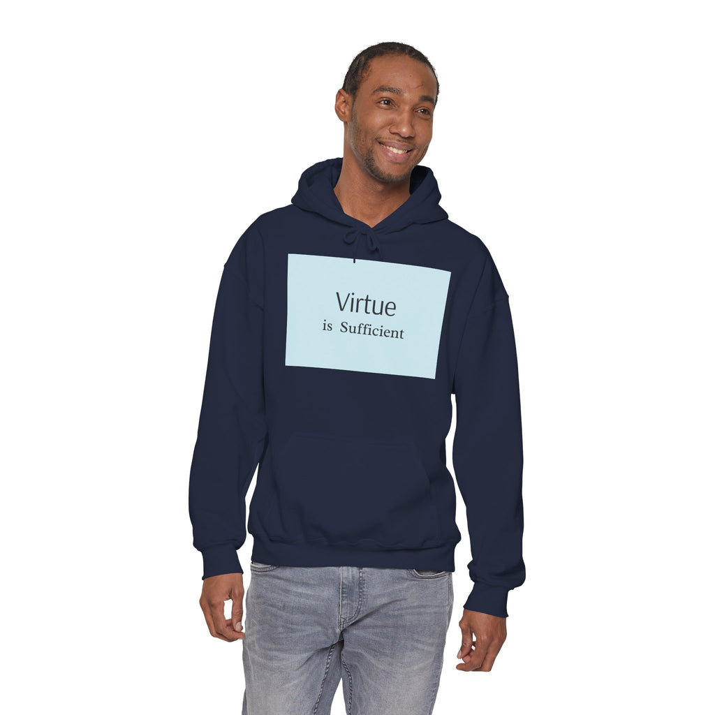 Virtue Is Sufficient Hoodie — Minimalist Inspirational Pullover