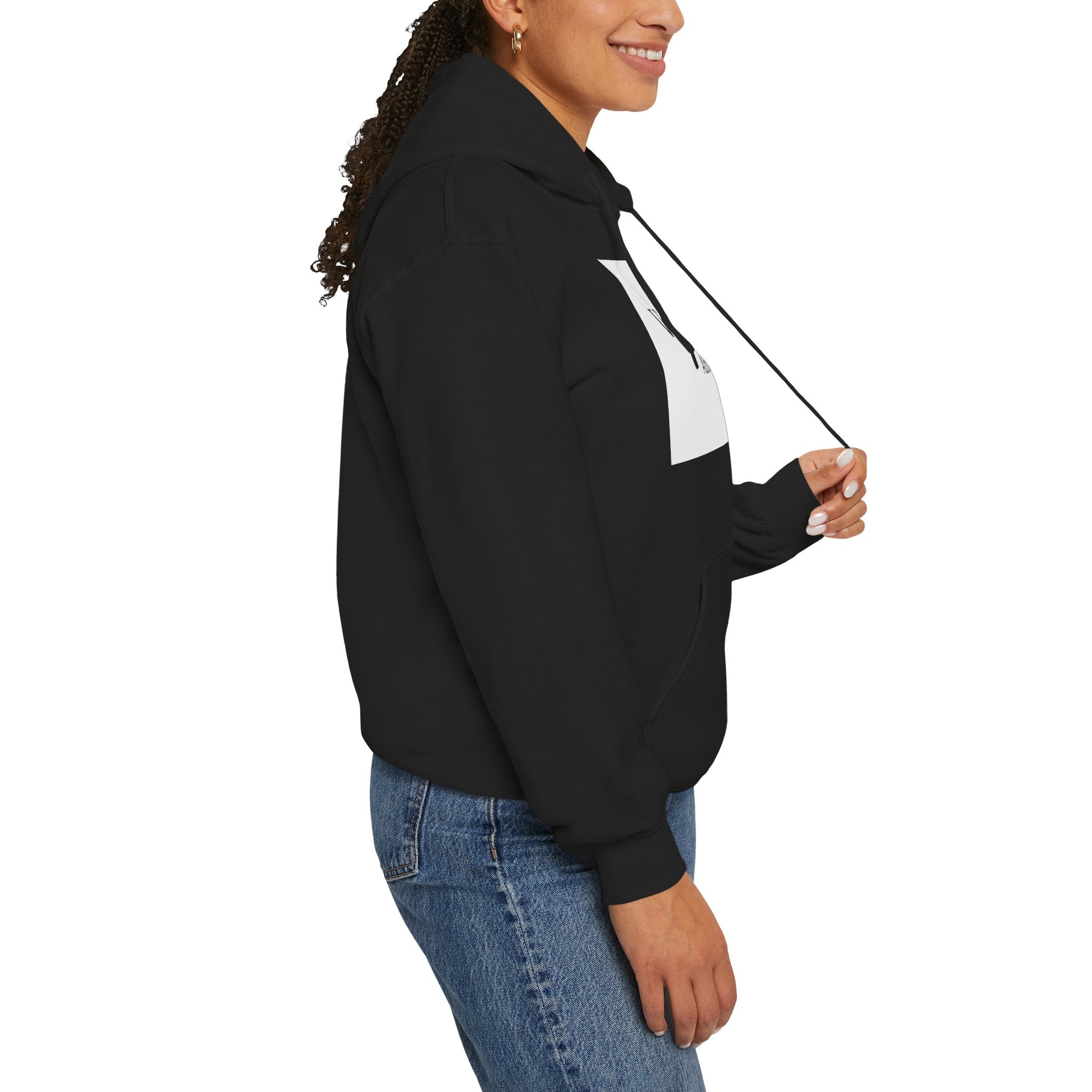 View From Above Hoodie - Minimal Text Graphic Pullover