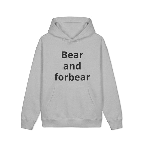 Bear and Forbear Hoodie — Cozy Brown Graphic Sweatshirt