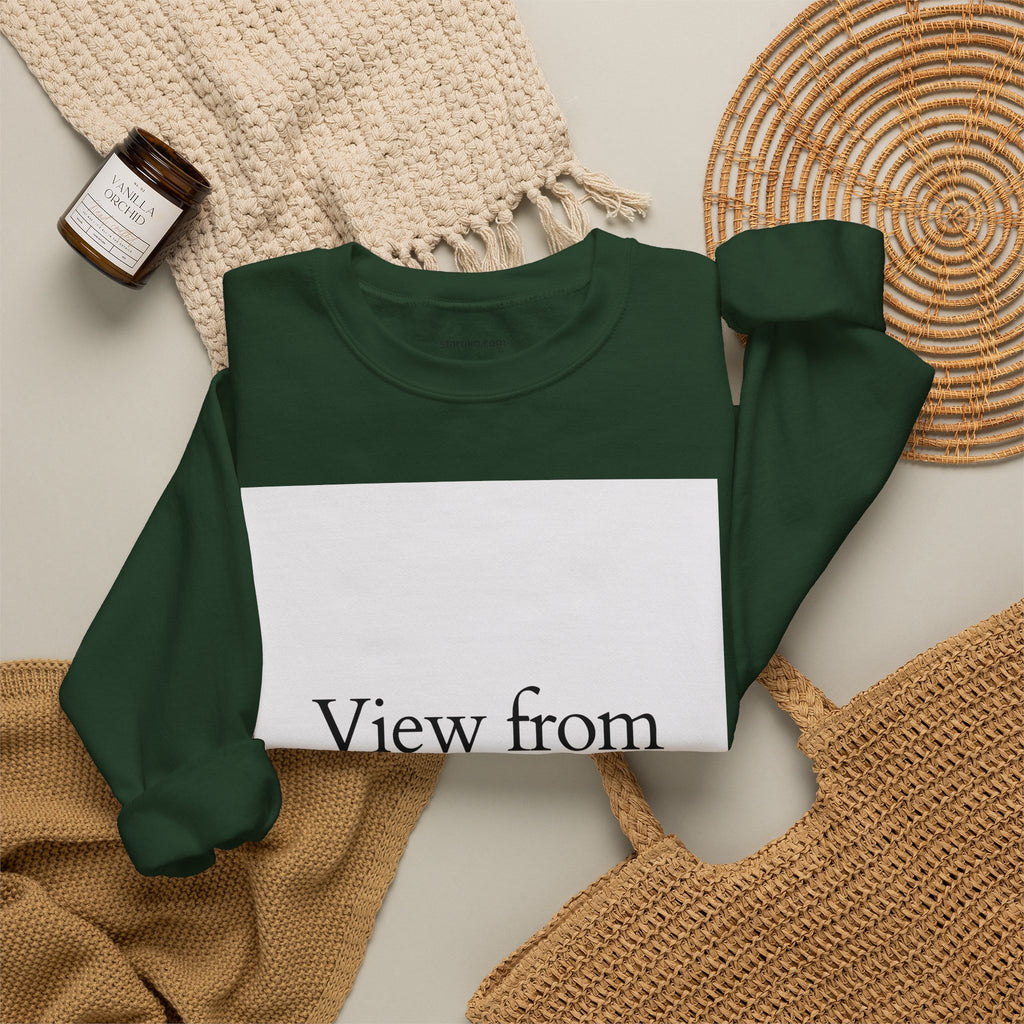 View From Above Crewneck Sweatshirt – Minimal Aesthetic Graphic Pullover