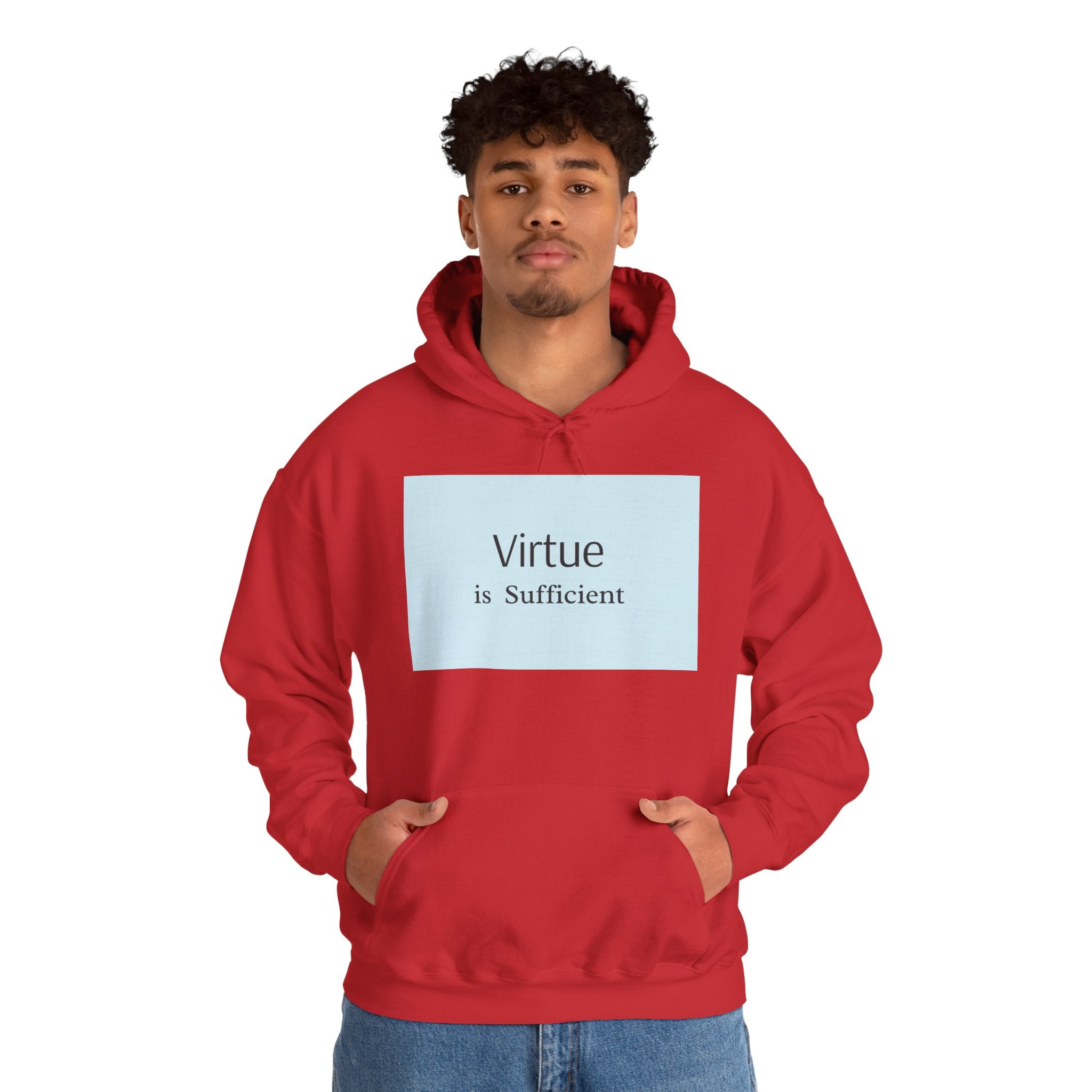Virtue Is Sufficient Hoodie — Minimalist Inspirational Pullover