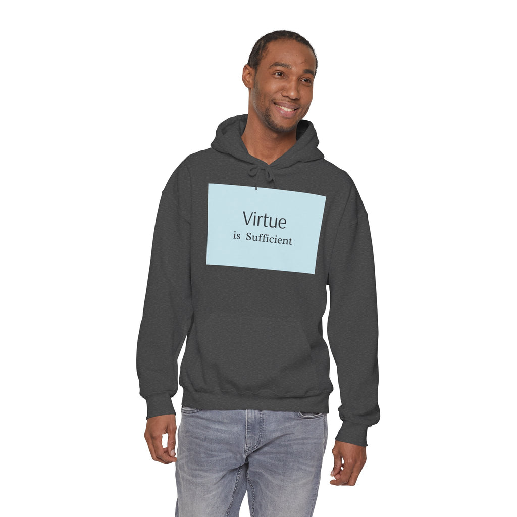 Virtue Is Sufficient Hoodie — Minimalist Inspirational Pullover
