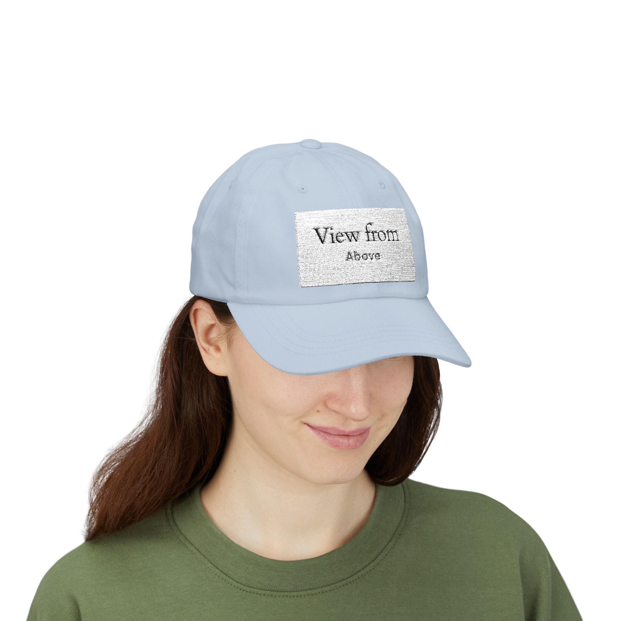 Dad Cap — "View From Above" Minimal Patch Baseball Hat