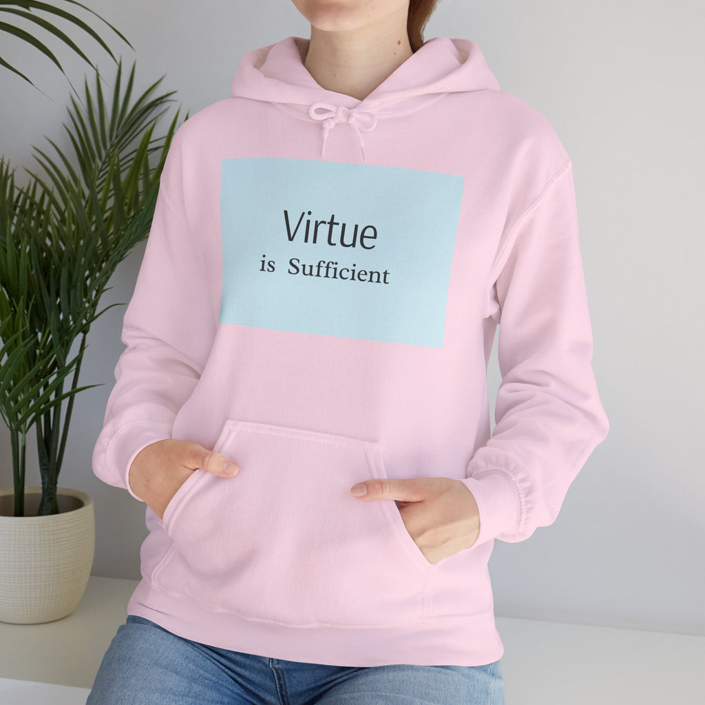 Virtue Is Sufficient Hoodie — Minimalist Inspirational Pullover