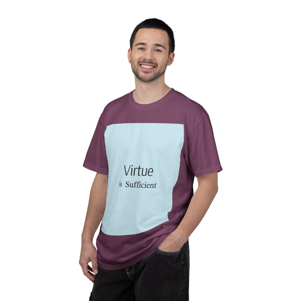 T-Shirt — "Virtue is Sufficient" Minimalist Inspirational Tee
