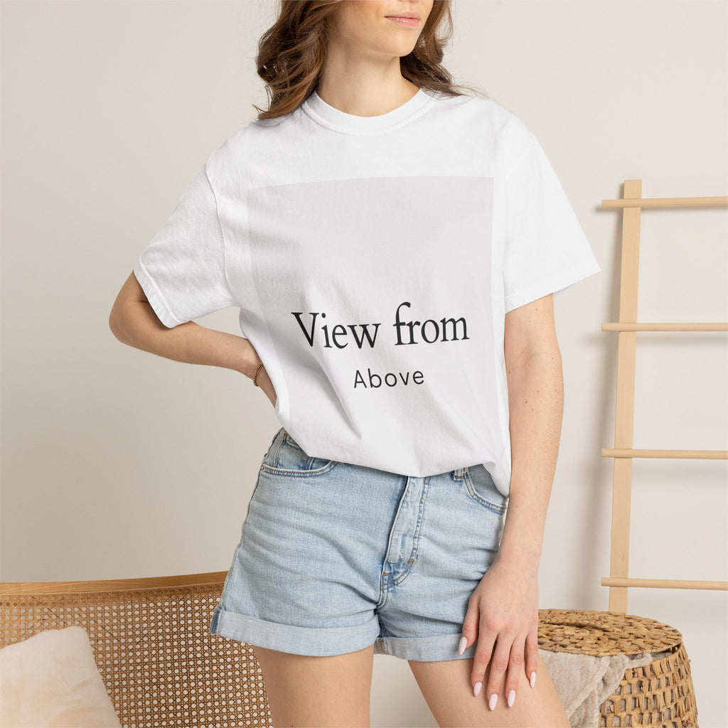 View From Above T-Shirt — Minimal Typography Graphic Tee