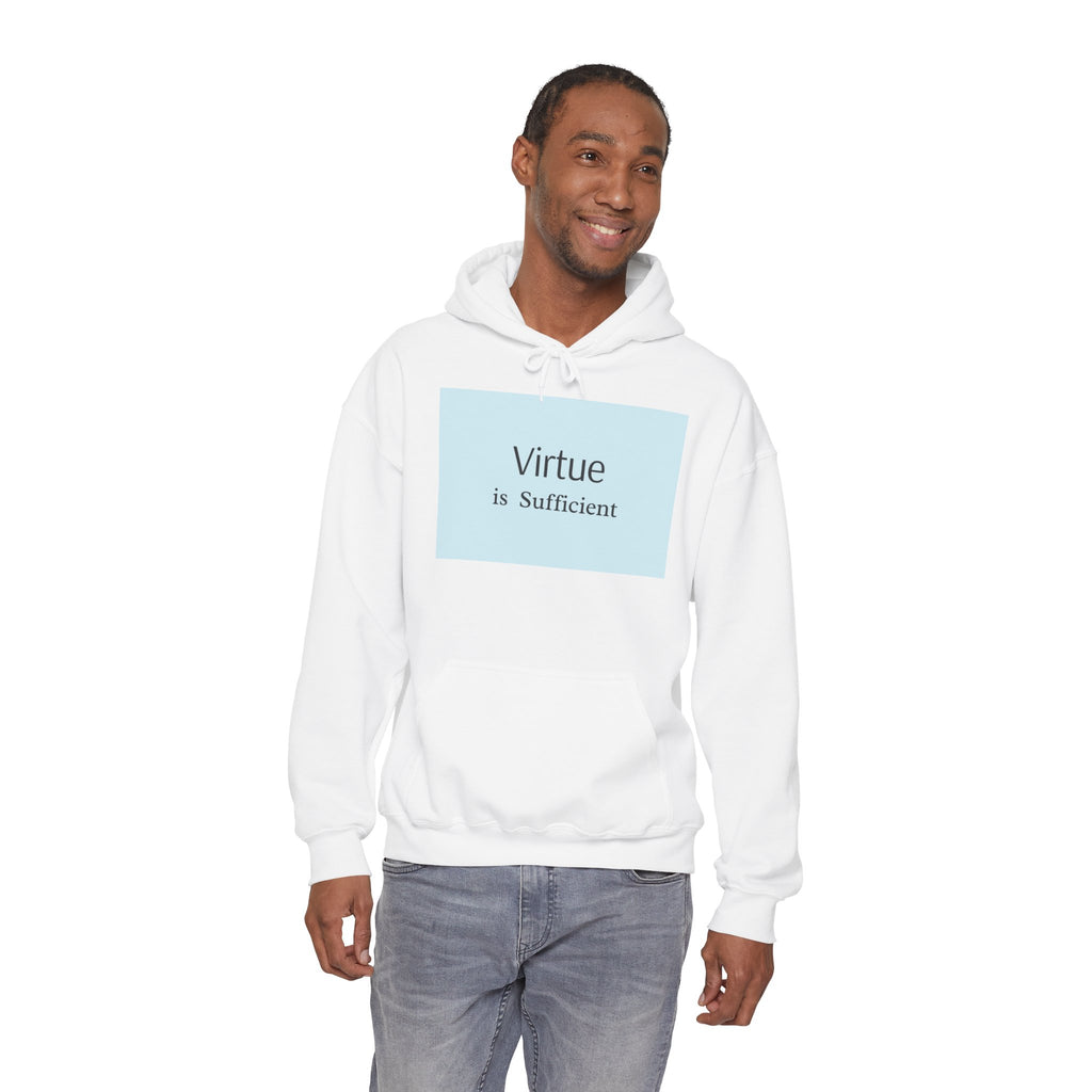 Virtue Is Sufficient Hoodie — Minimalist Inspirational Pullover