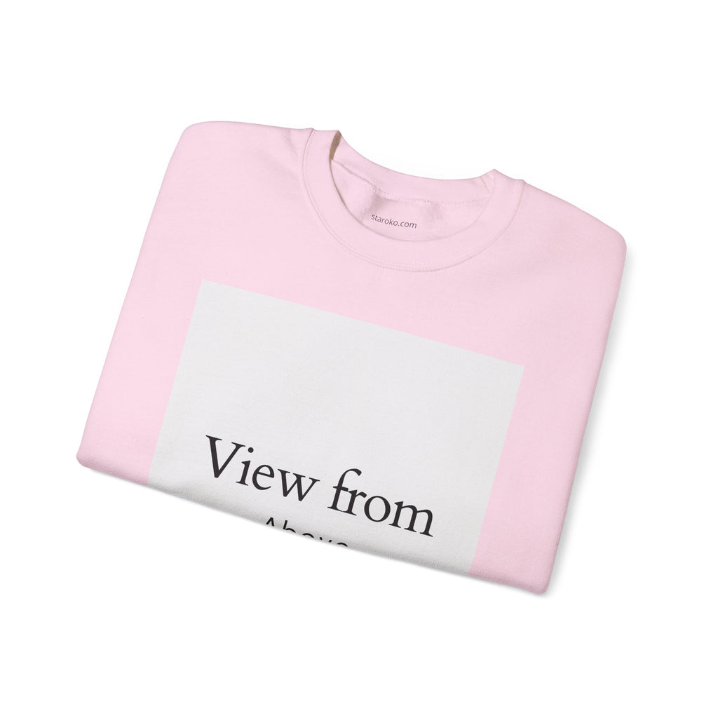 View From Above Crewneck Sweatshirt – Minimal Aesthetic Graphic Pullover