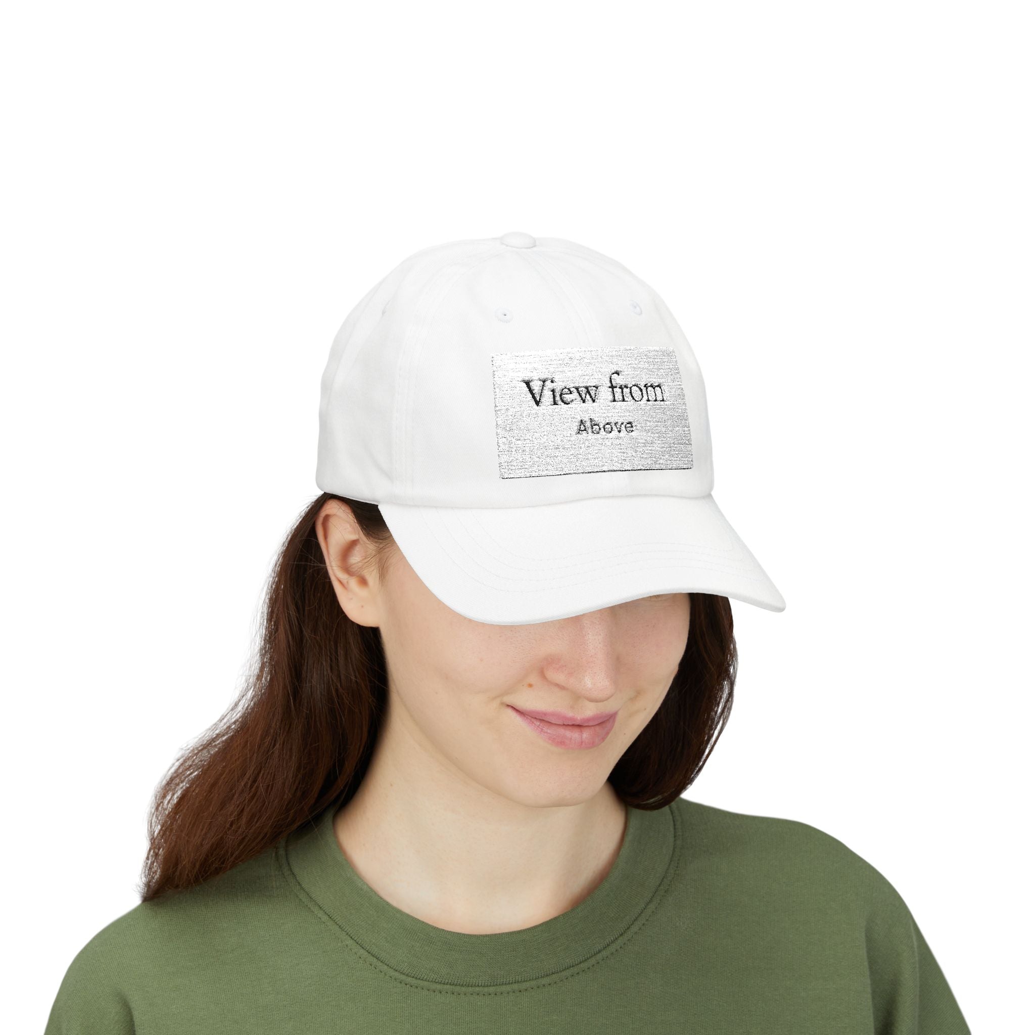 Dad Cap — "View From Above" Minimal Patch Baseball Hat