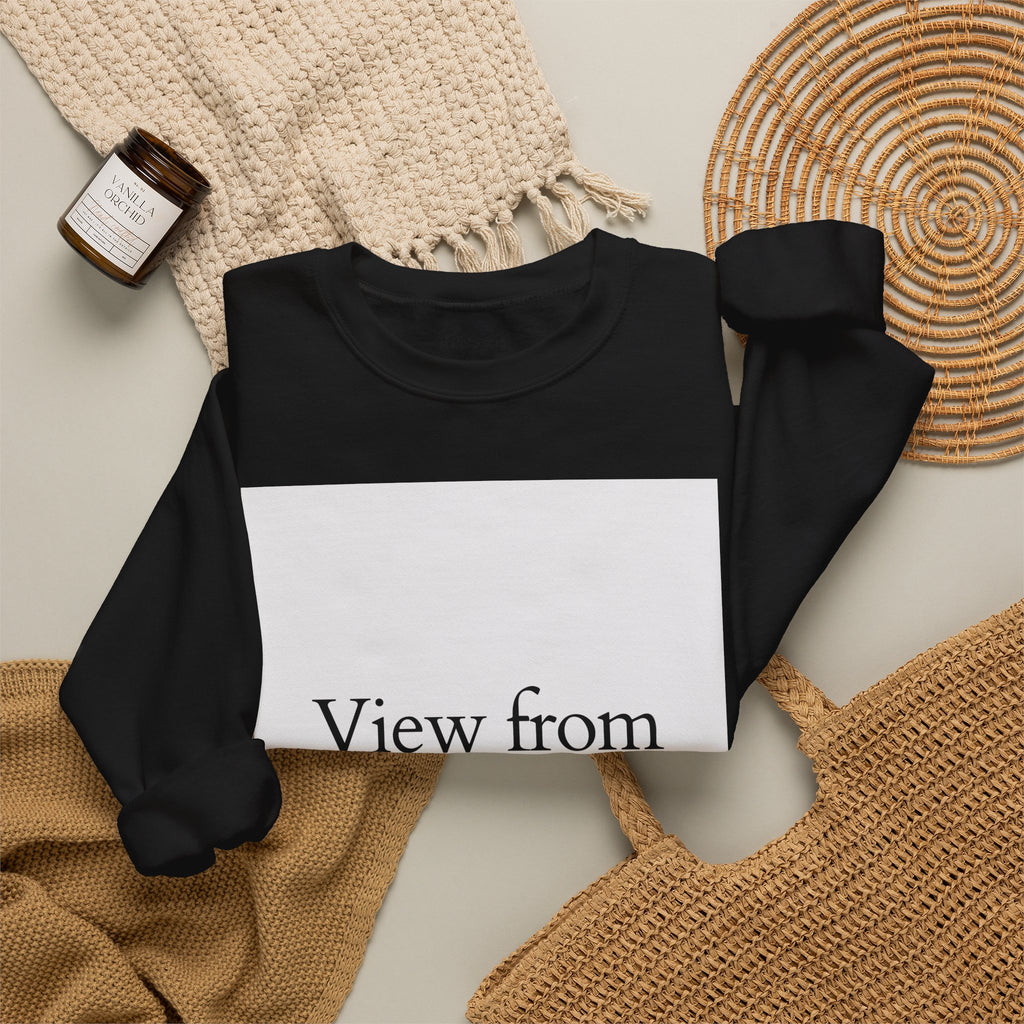 View From Above Crewneck Sweatshirt – Minimal Aesthetic Graphic Pullover