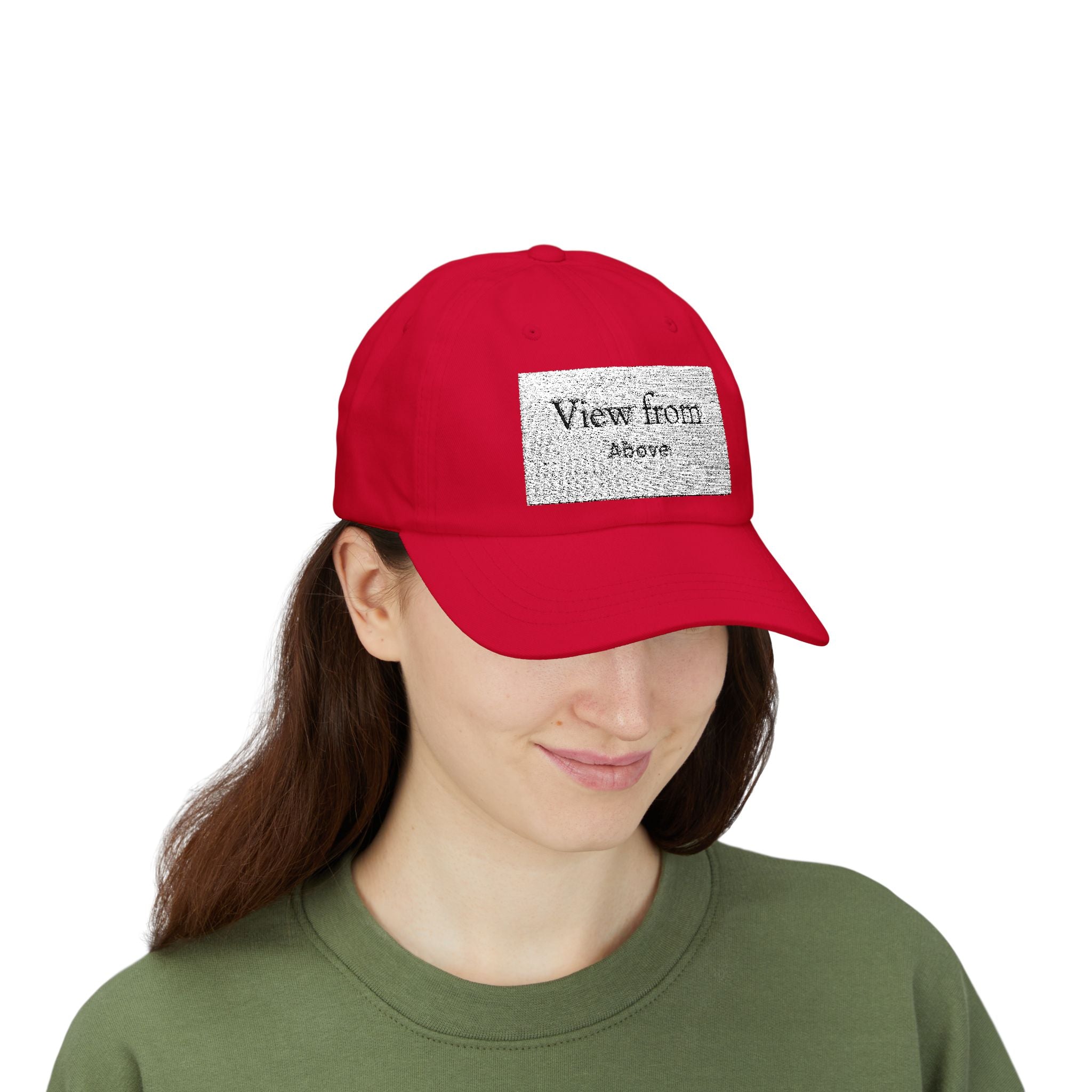 Dad Cap — "View From Above" Minimal Patch Baseball Hat