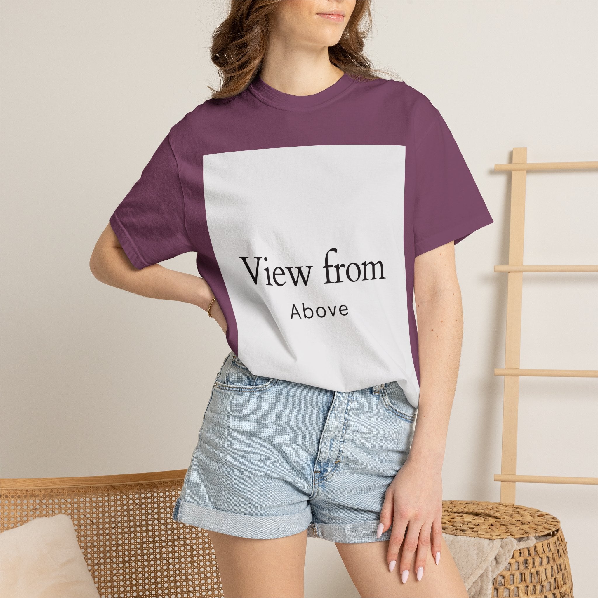 View From Above T-Shirt — Minimal Typography Graphic Tee