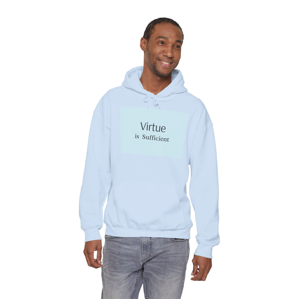 Virtue Is Sufficient Hoodie — Minimalist Inspirational Pullover