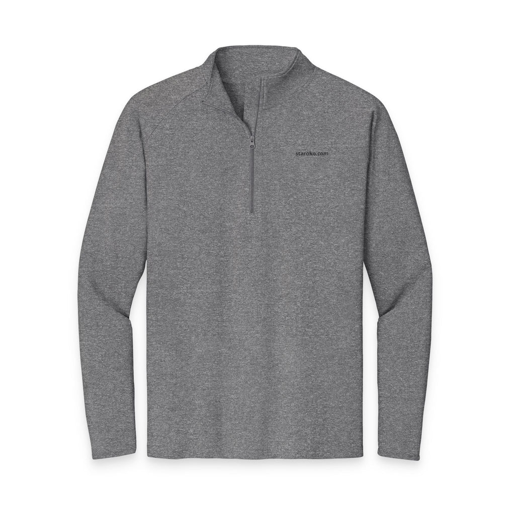 Embroidered Men's Quarter-Zip Pullover — Lightweight Sport-Wick Performance