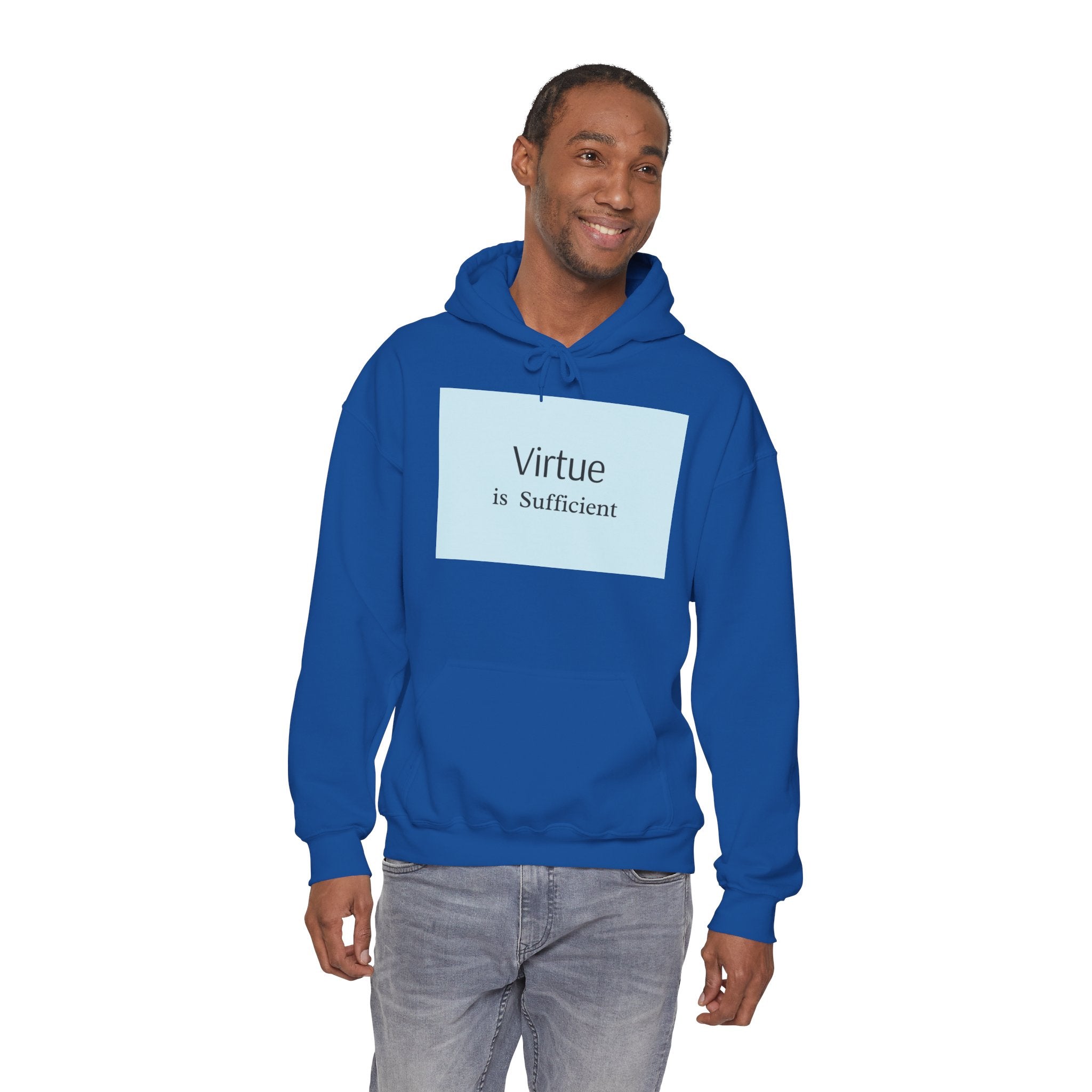 Virtue Is Sufficient Hoodie — Minimalist Inspirational Pullover