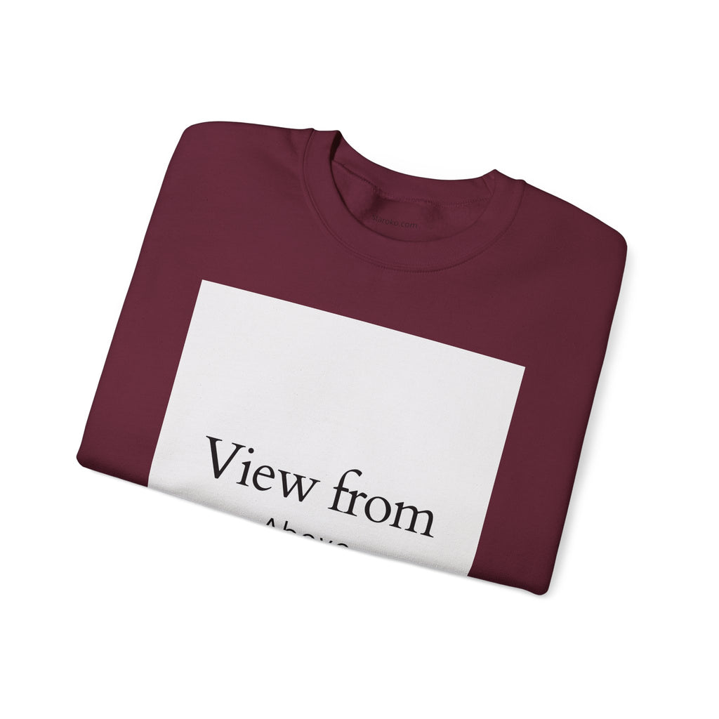 View From Above Crewneck Sweatshirt – Minimal Aesthetic Graphic Pullover