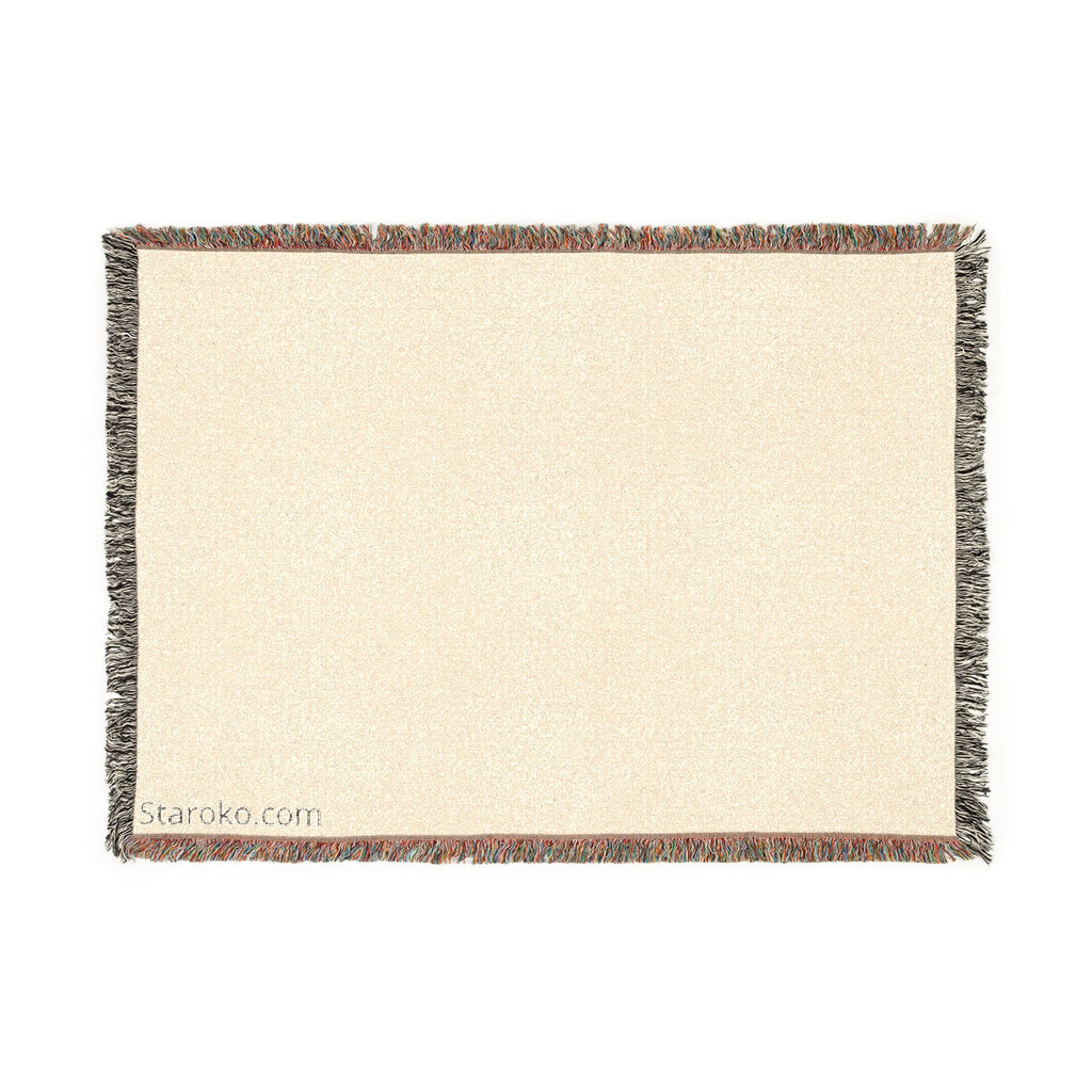 Minimal Two-Tone Woven Blanket — Reversible Neutral Throw for Living Room & Bedroom