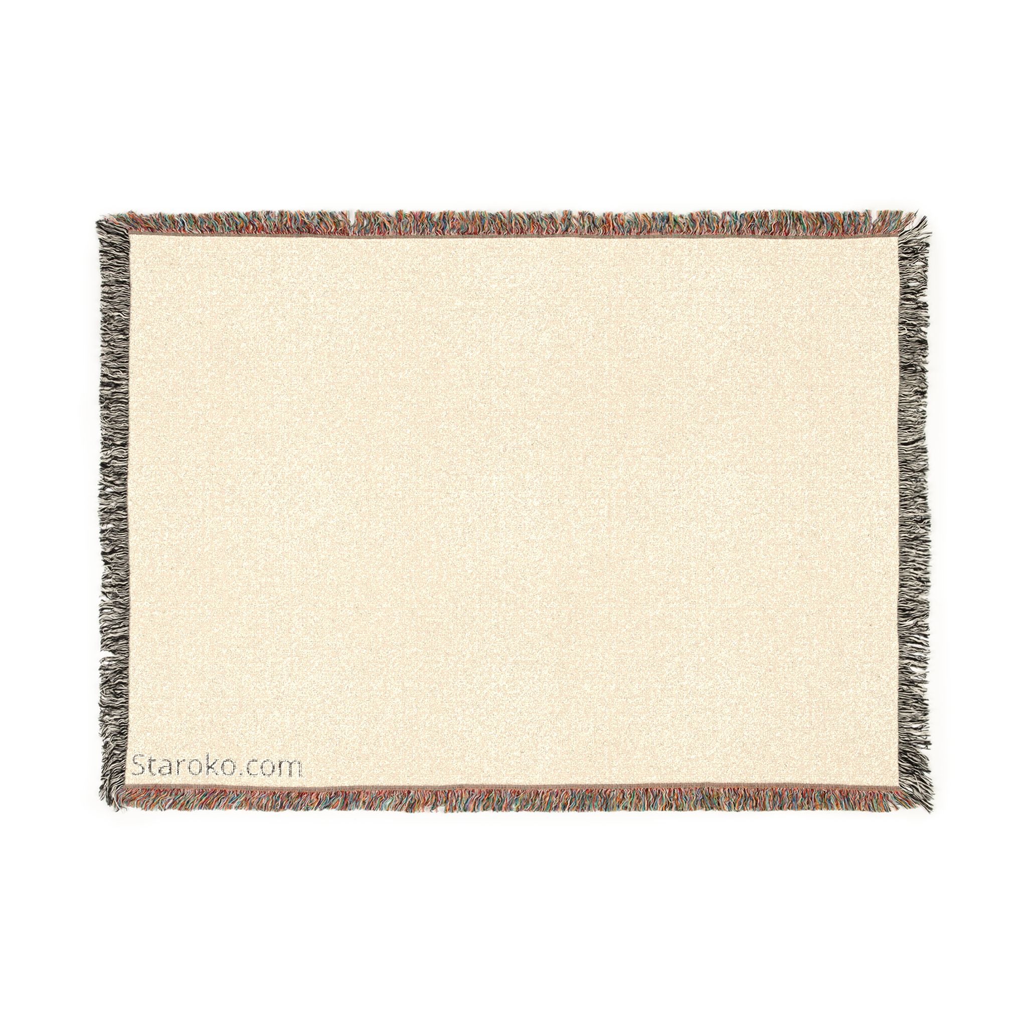 Minimal Two-Tone Woven Blanket — Reversible Neutral Throw for Living Room & Bedroom
