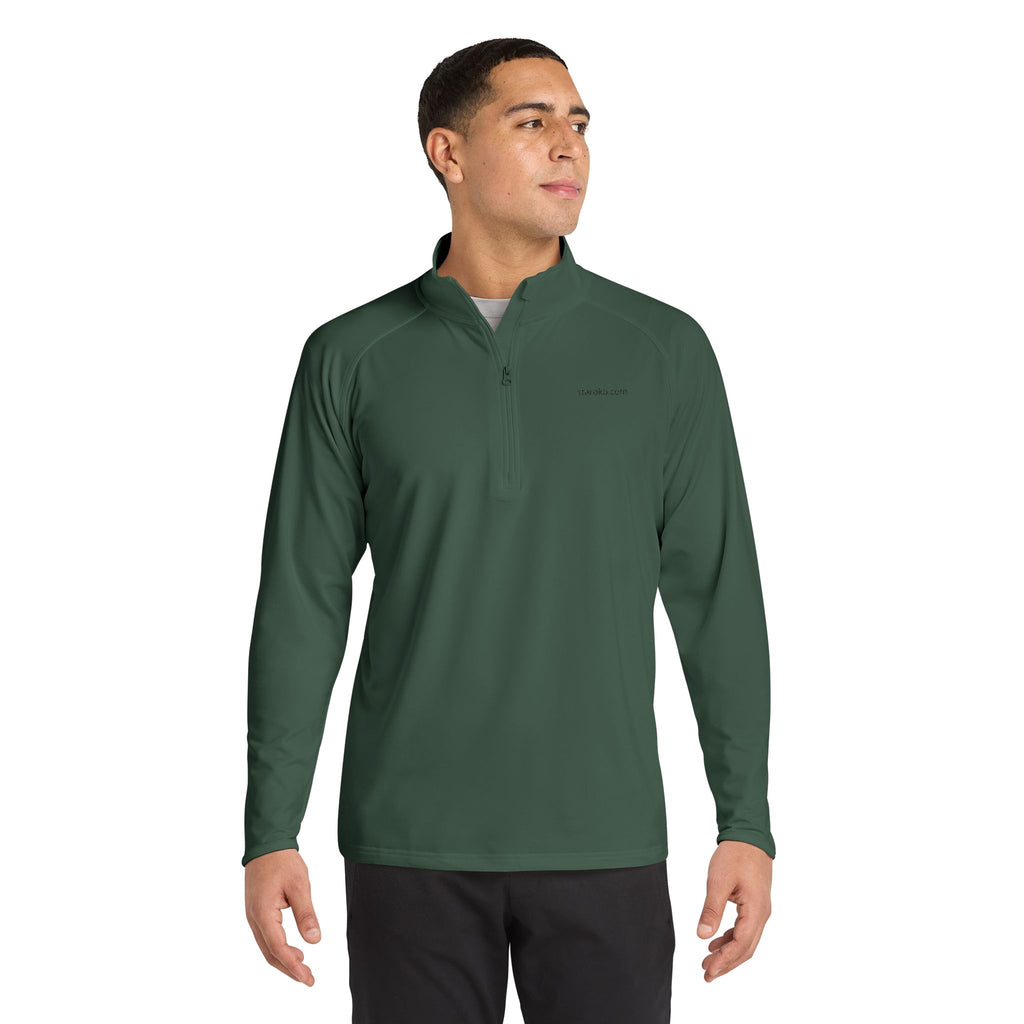 Embroidered Men's Quarter-Zip Pullover — Lightweight Sport-Wick Performance