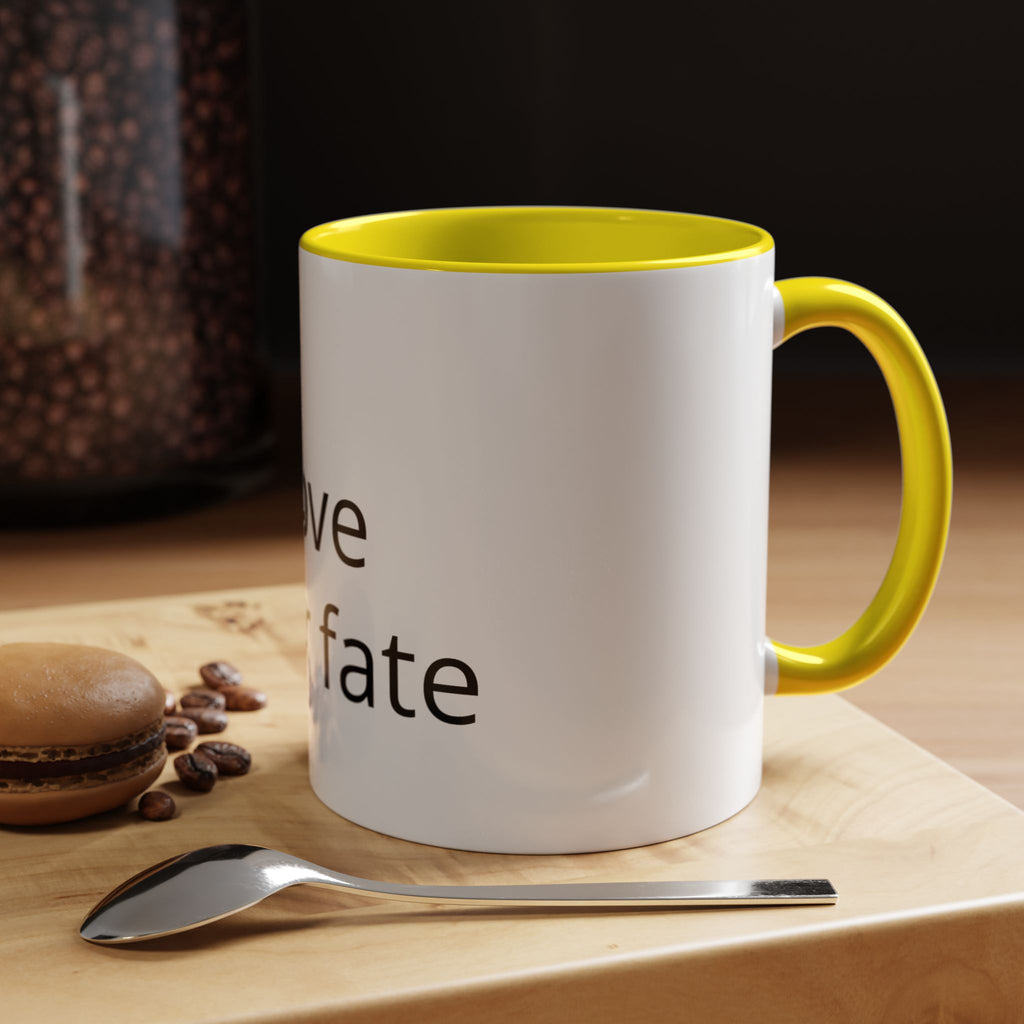 Accent Coffee Mug — "Love Your Fate" Inspirational Ceramic Mug (11/15 oz)