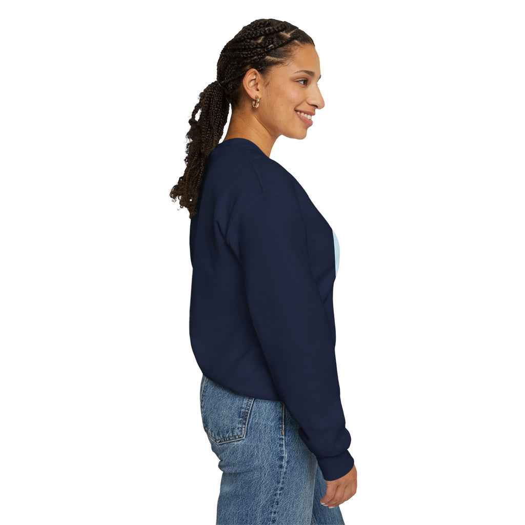 Crewneck Sweatshirt — "Virtue is Sufficient" Minimalist Inspirational Design