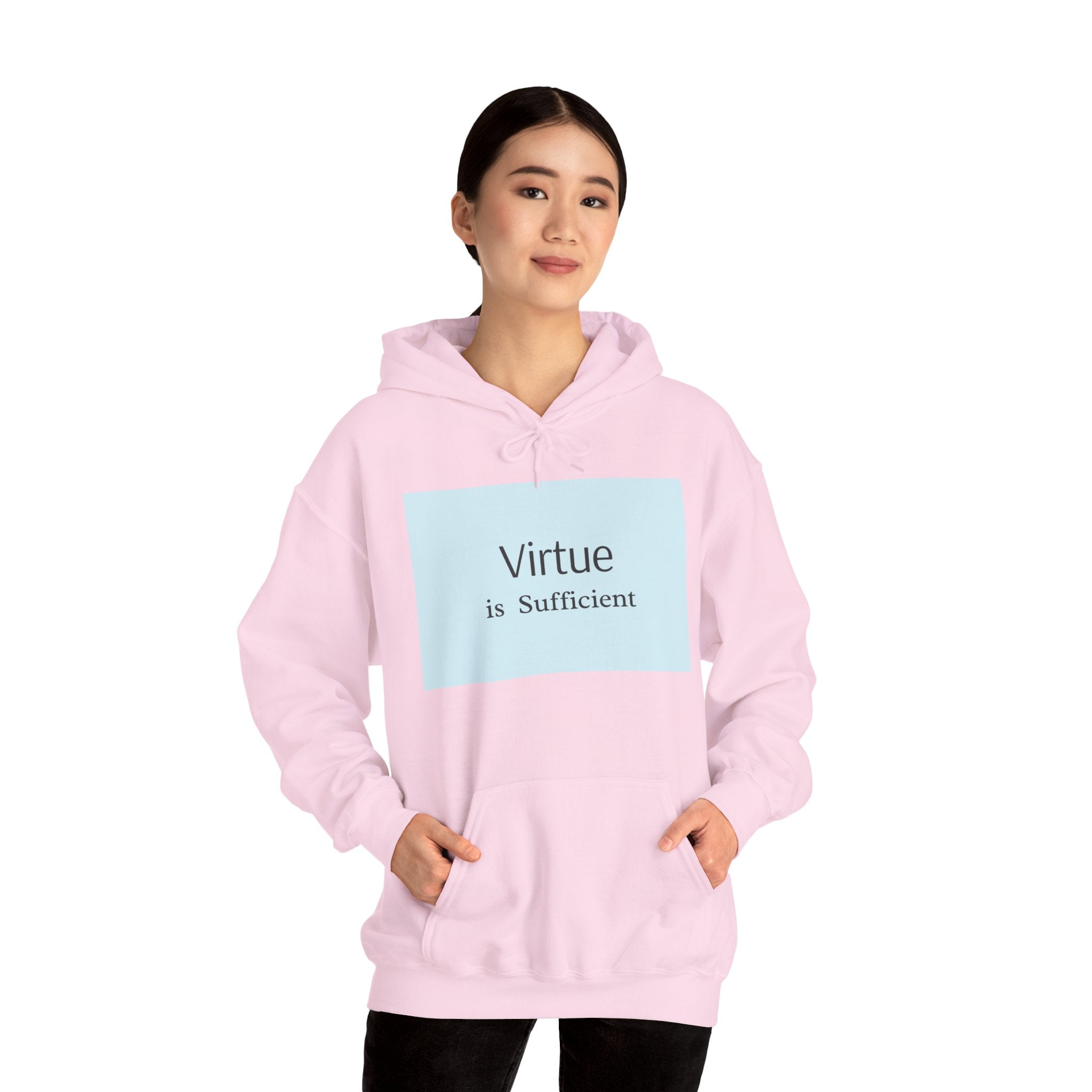Virtue Is Sufficient Hoodie — Minimalist Inspirational Pullover