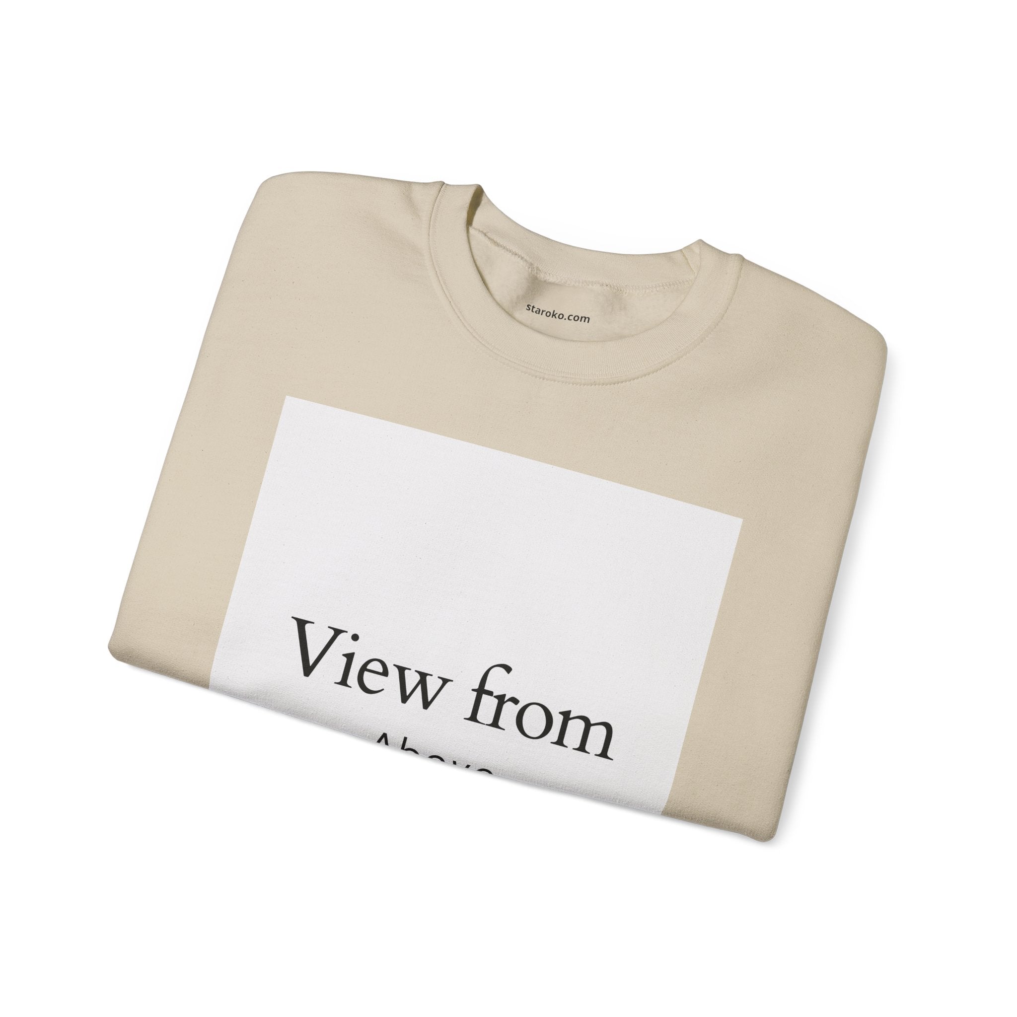 View From Above Crewneck Sweatshirt – Minimal Aesthetic Graphic Pullover