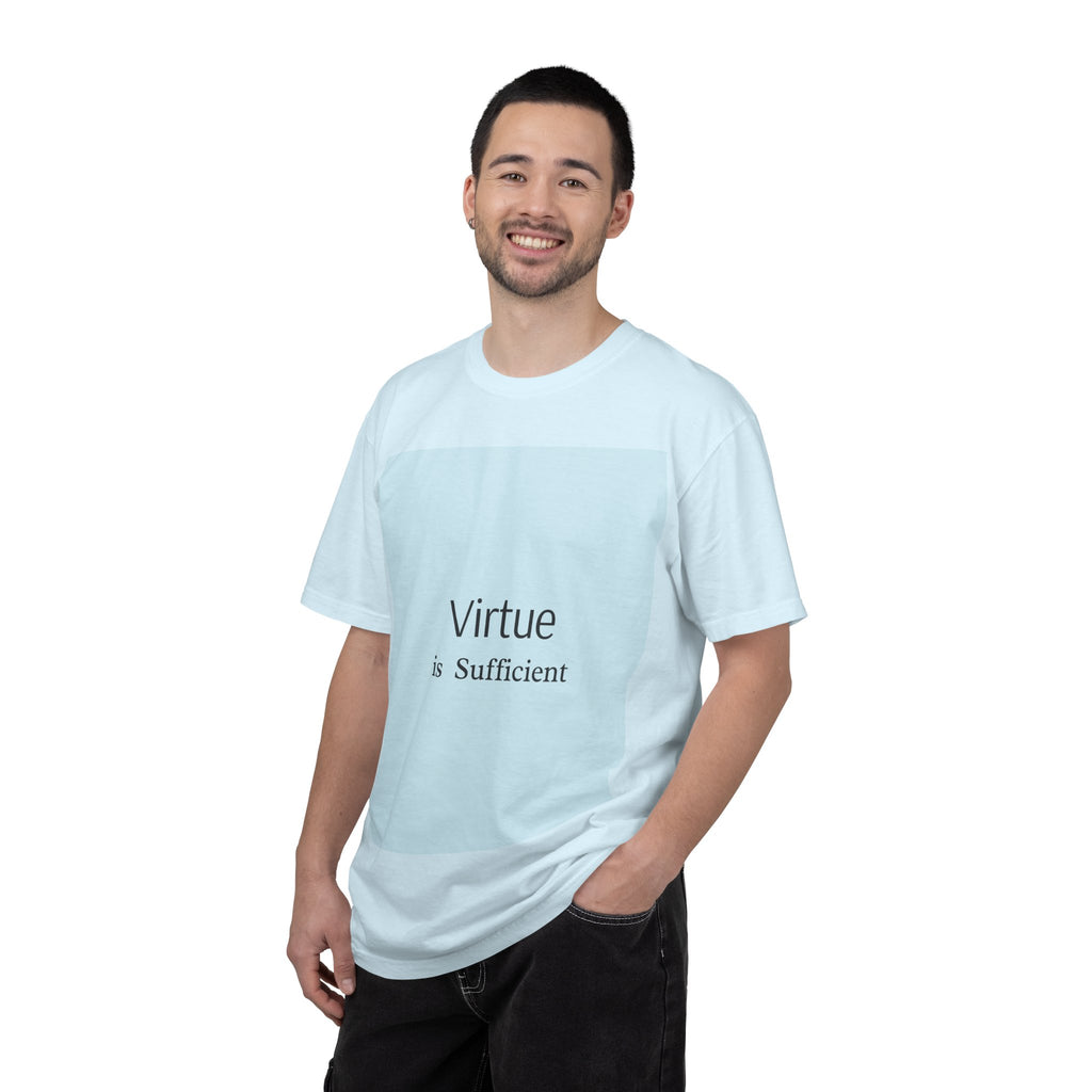 T-Shirt — "Virtue is Sufficient" Minimalist Inspirational Tee