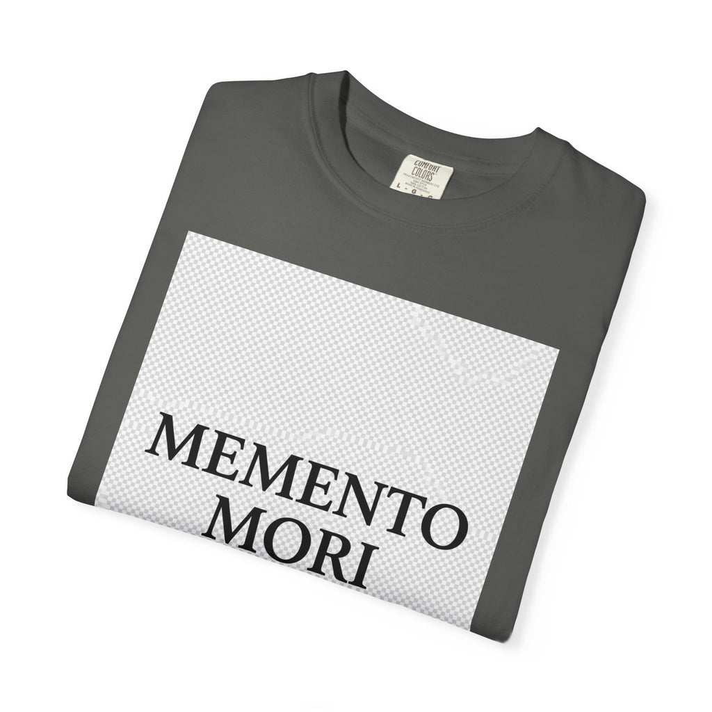 Memento Mori T-Shirt — Minimalist Hourglass Graphic Tee