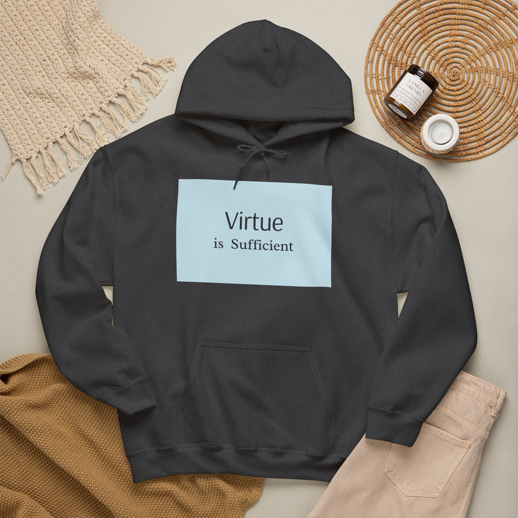 Virtue Is Sufficient Hoodie — Minimalist Inspirational Pullover