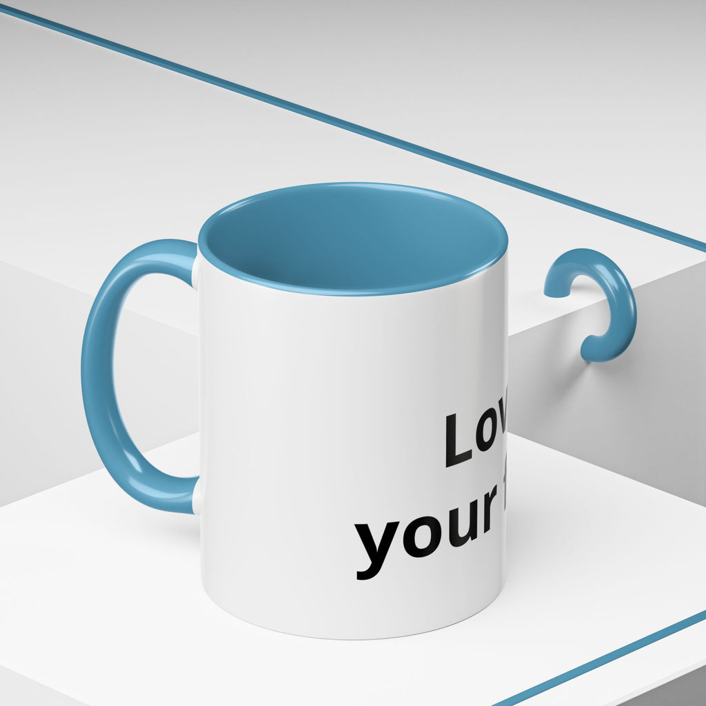 Accent Coffee Mug — "Love Your Fate" Inspirational Ceramic Mug (11/15 oz)