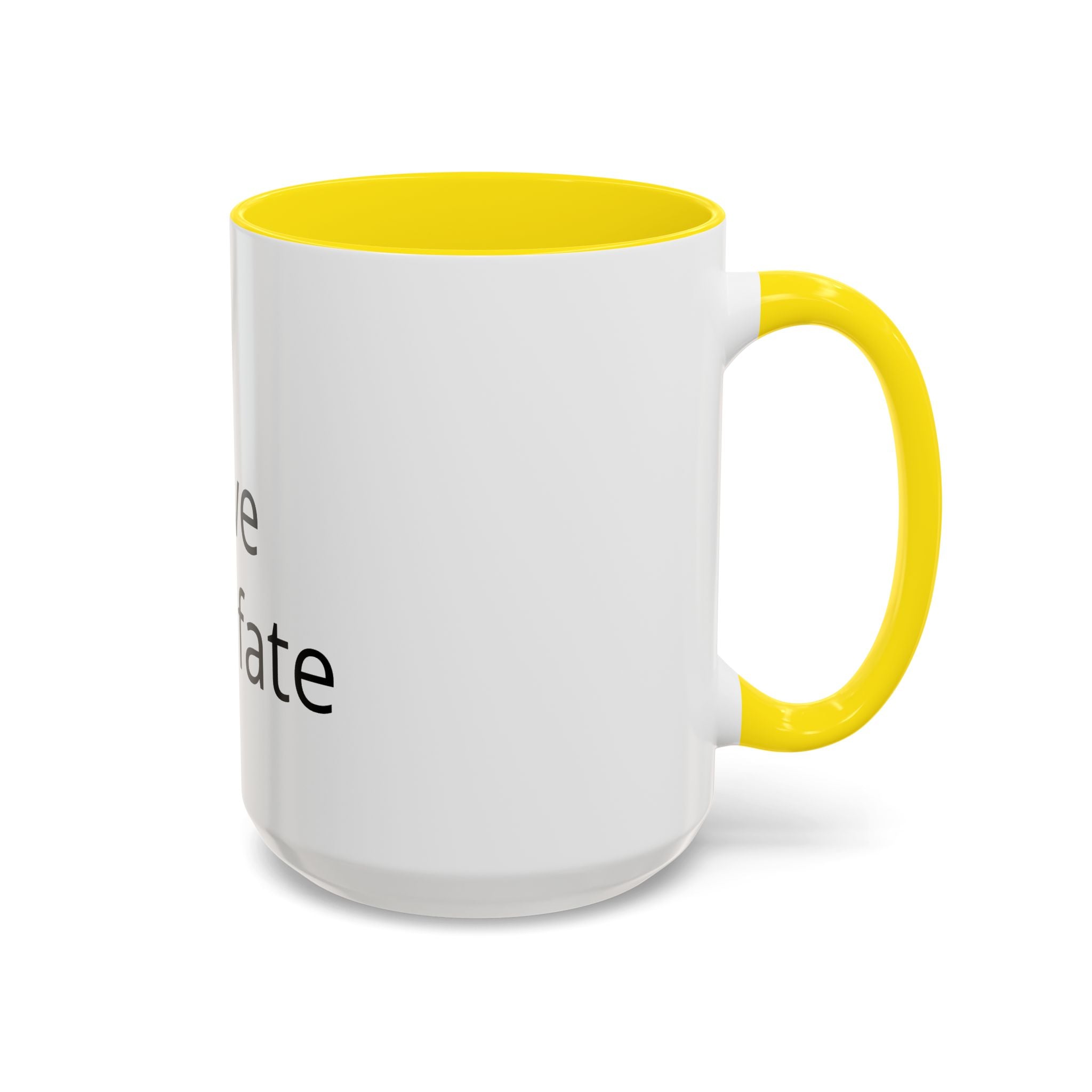 Accent Coffee Mug — "Love Your Fate" Inspirational Ceramic Mug (11/15 oz)
