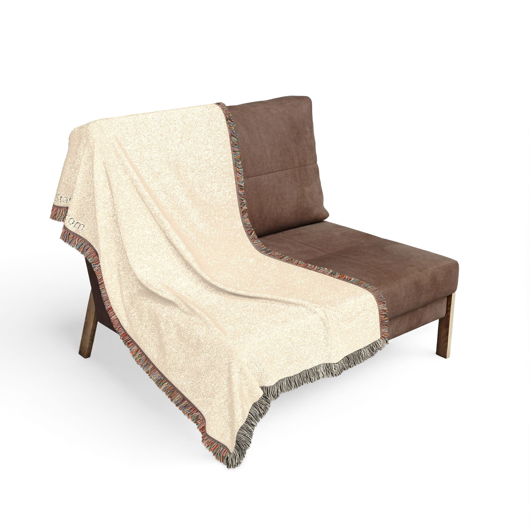 Minimal Two-Tone Woven Blanket — Reversible Neutral Throw for Living Room & Bedroom