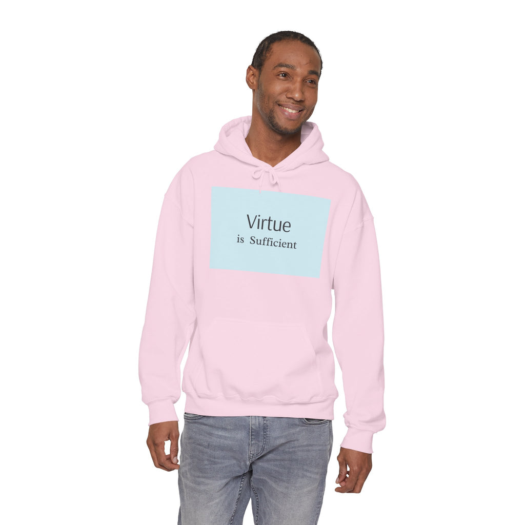 Virtue Is Sufficient Hoodie — Minimalist Inspirational Pullover