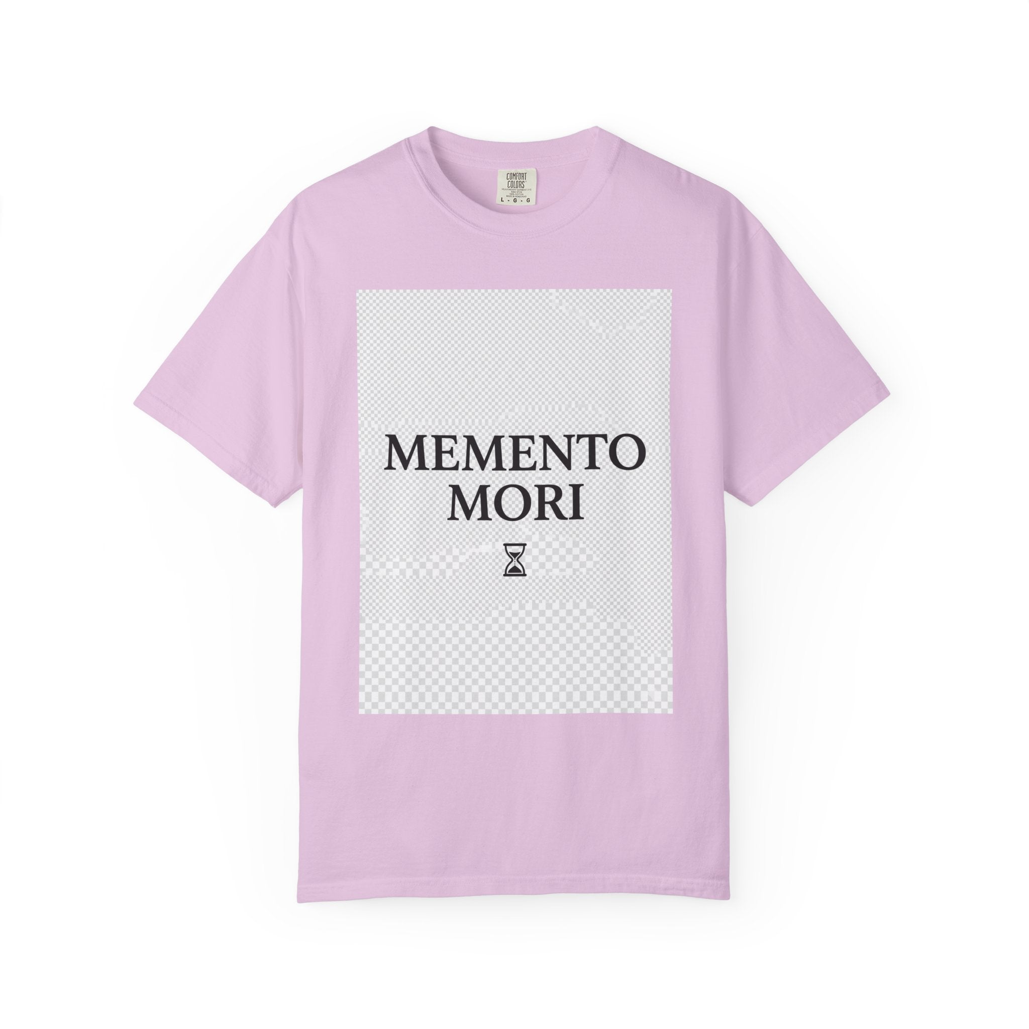 Memento Mori T-Shirt — Minimalist Hourglass Graphic Tee