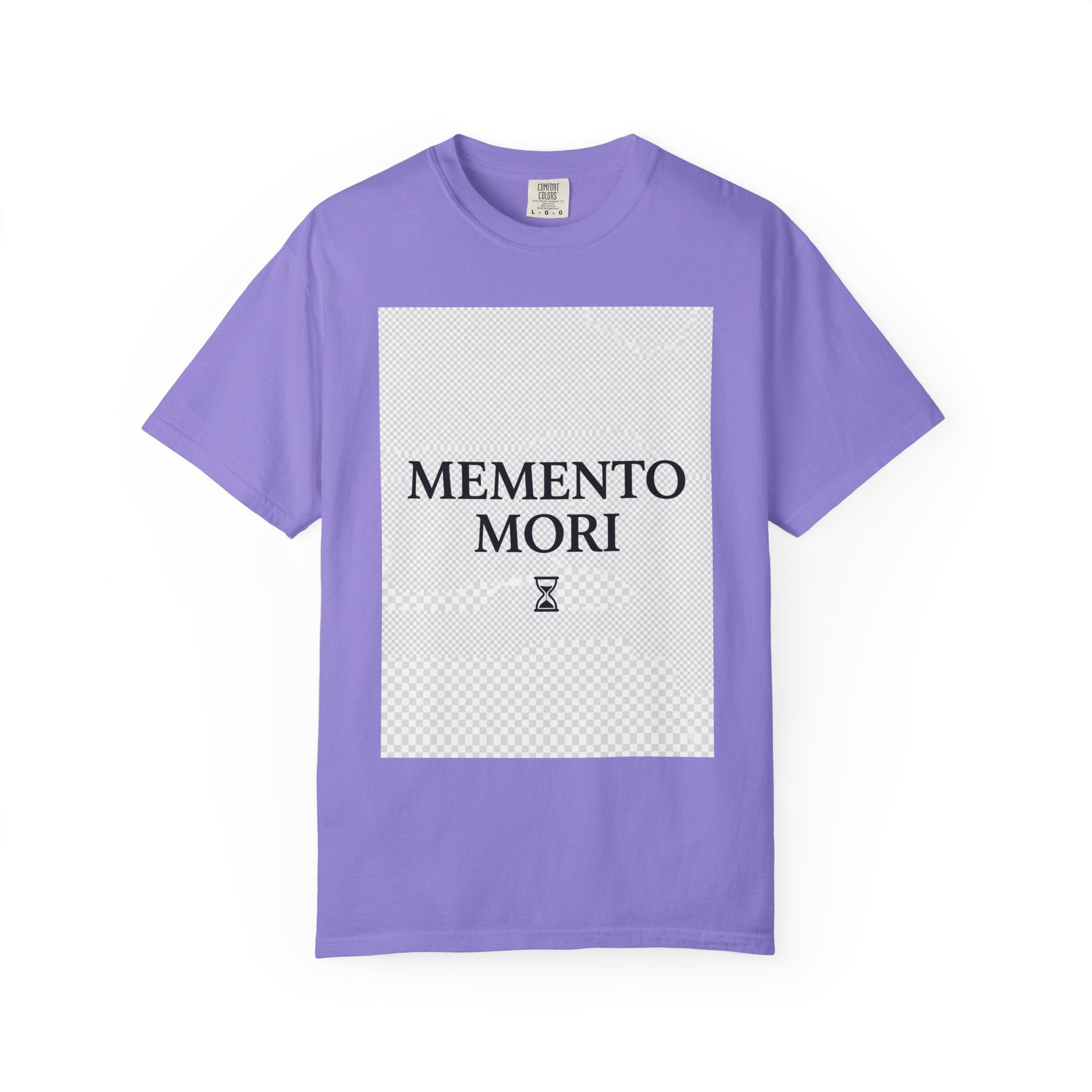 Memento Mori T-Shirt — Minimalist Hourglass Graphic Tee