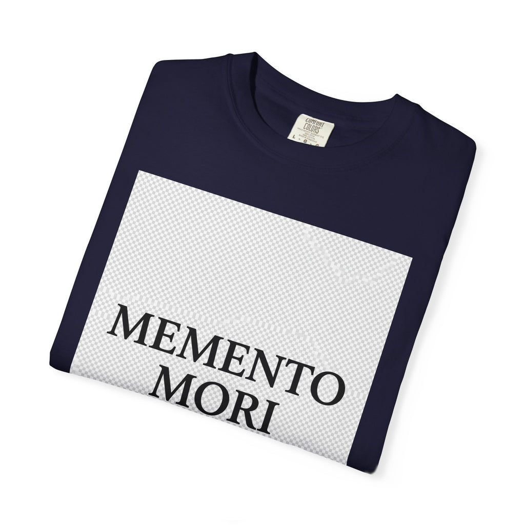 Memento Mori T-Shirt — Minimalist Hourglass Graphic Tee