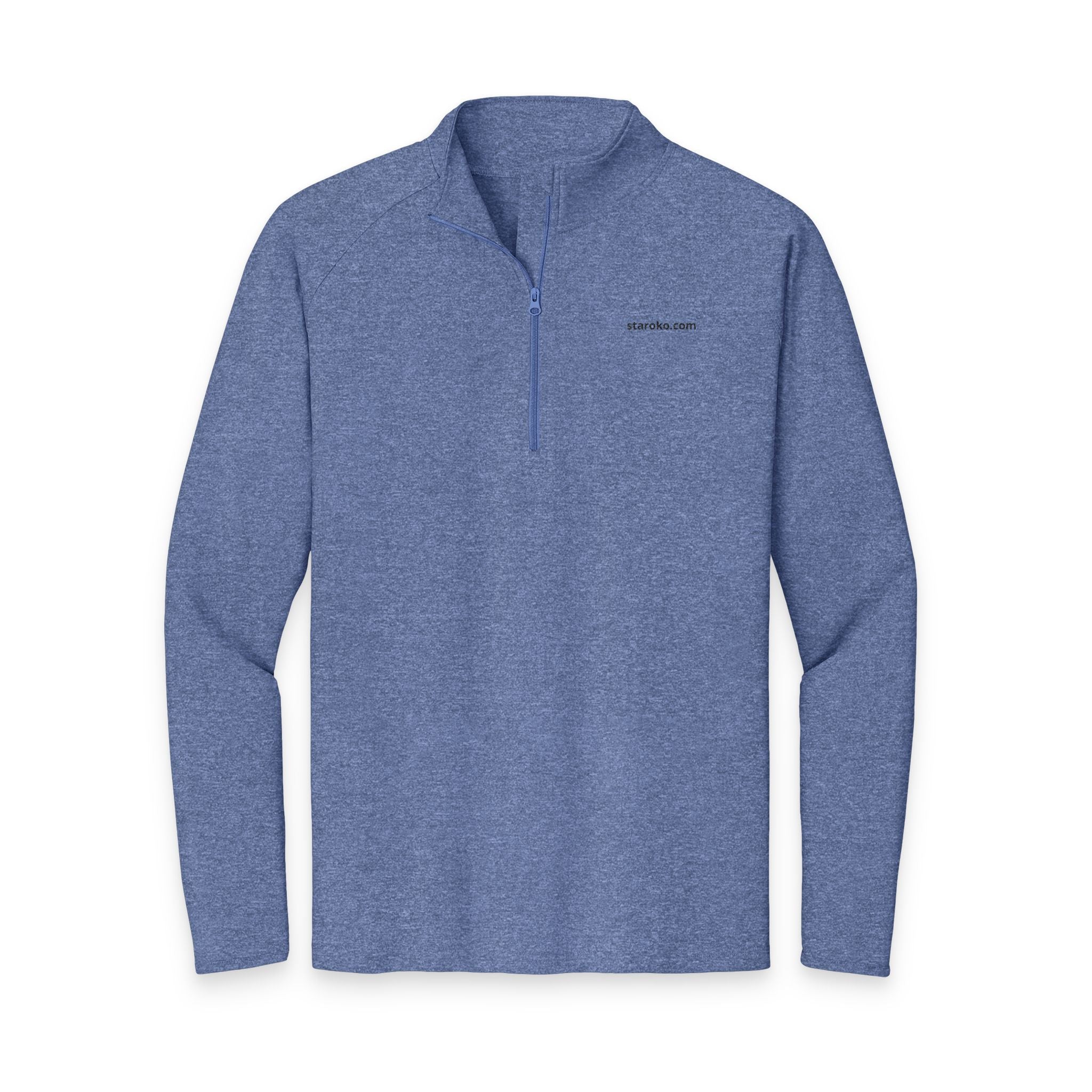 Embroidered Men's Quarter-Zip Pullover — Lightweight Sport-Wick Performance