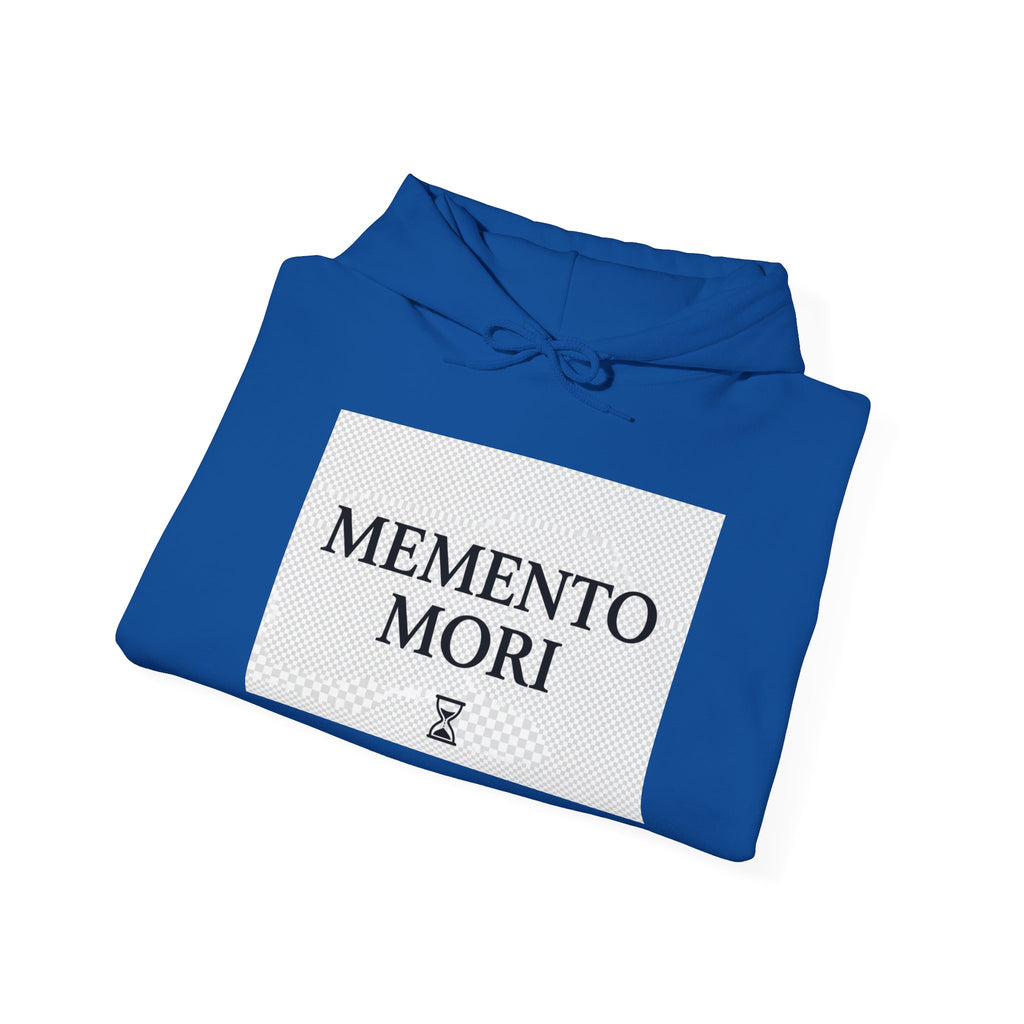 Memento Mori Hoodie — Minimal Hourglass Death-Reminder Pullover