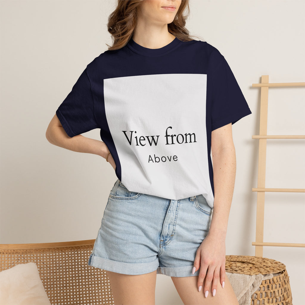 View From Above T-Shirt — Minimal Typography Graphic Tee