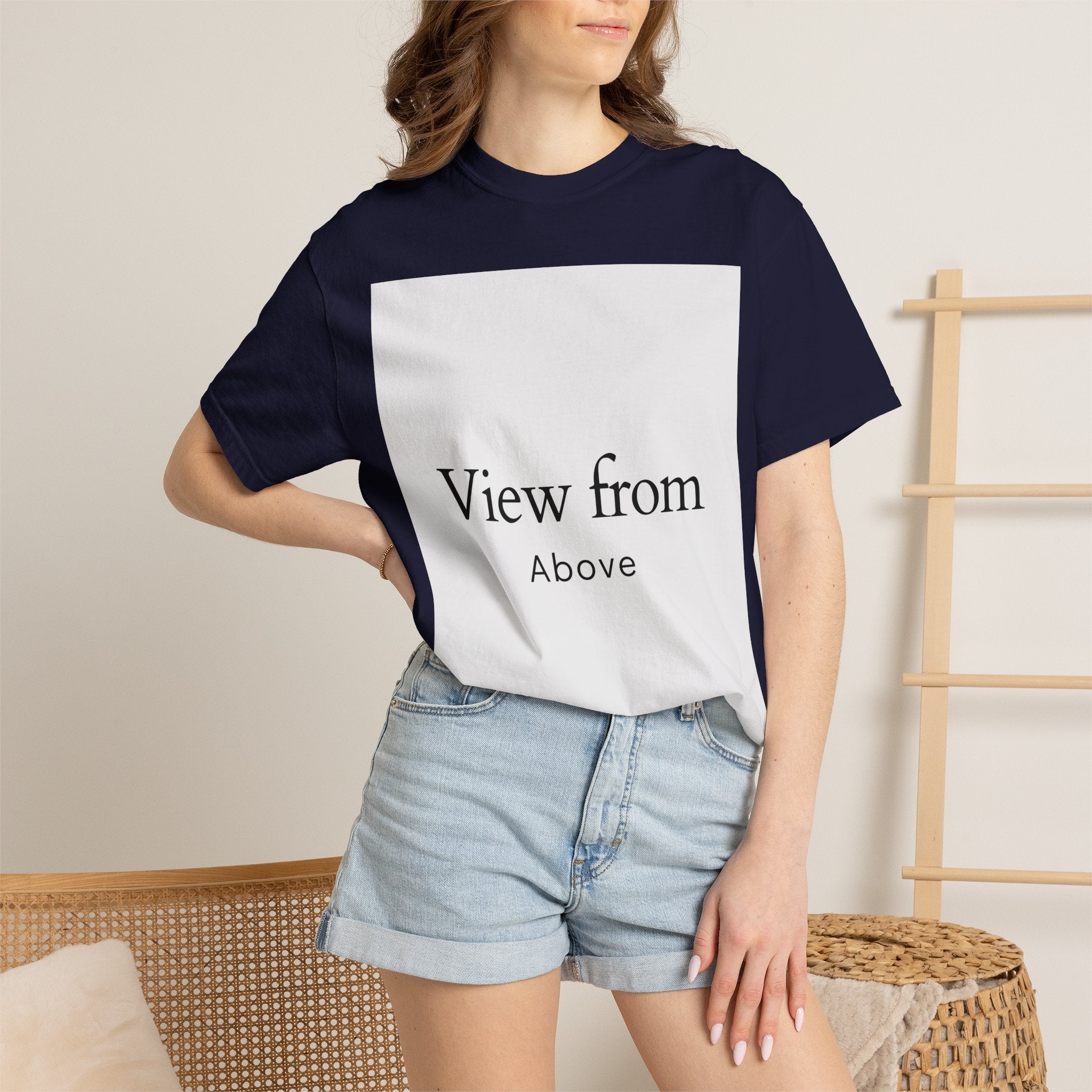 View From Above T-Shirt — Minimal Typography Graphic Tee