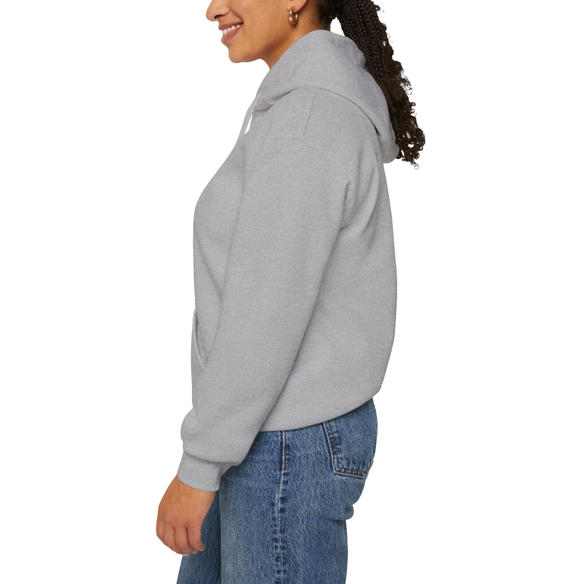 View From Above Hoodie - Minimal Text Graphic Pullover