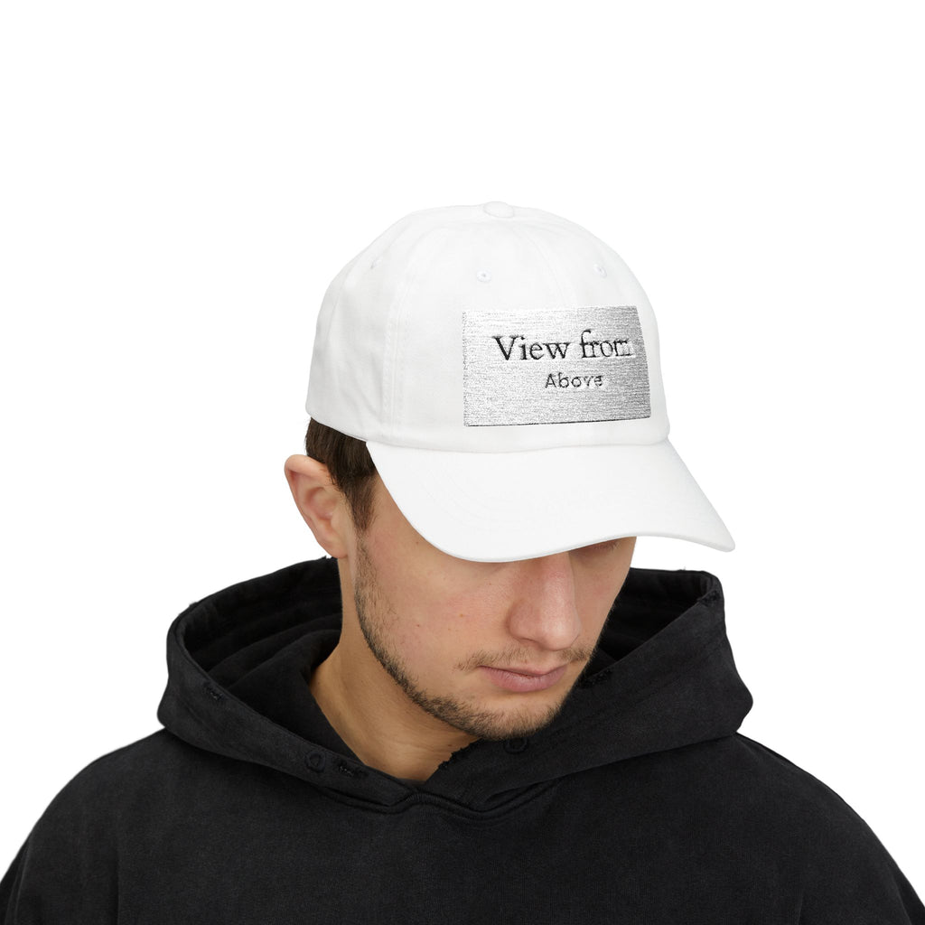 Dad Cap — "View From Above" Minimal Patch Baseball Hat