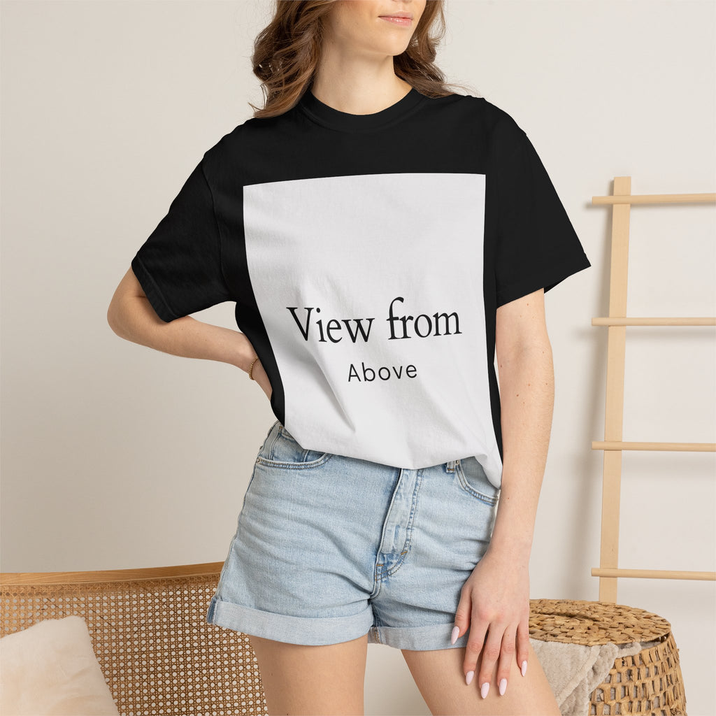 View From Above T-Shirt — Minimal Typography Graphic Tee