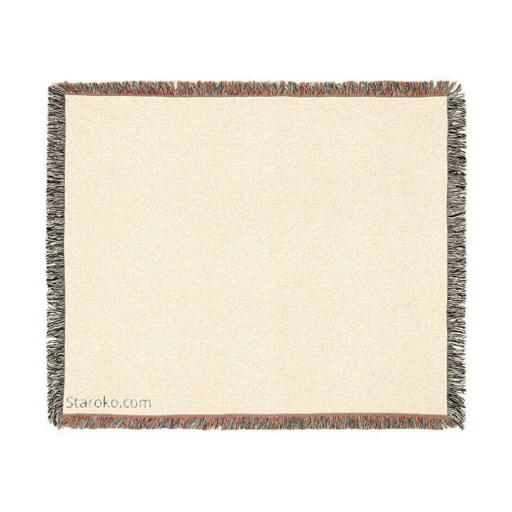 Minimal Two-Tone Woven Blanket — Reversible Neutral Throw for Living Room & Bedroom